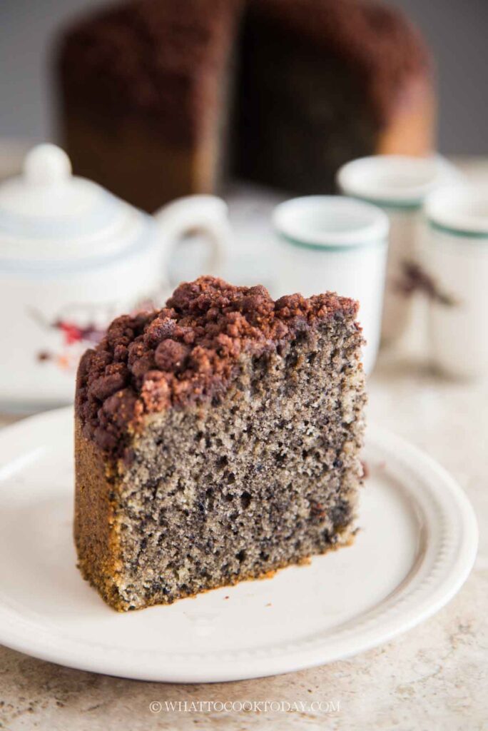 Black Sesame Coffee Cake (with Cocoa Streusel)
