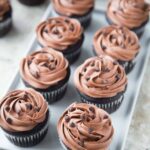 Moist Chocolate Cupcakes with Sour Cream Frosting