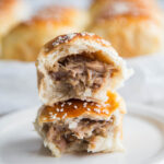 Fluffy Baked Milk Buns Filled with Ginger Hoisin Chicken