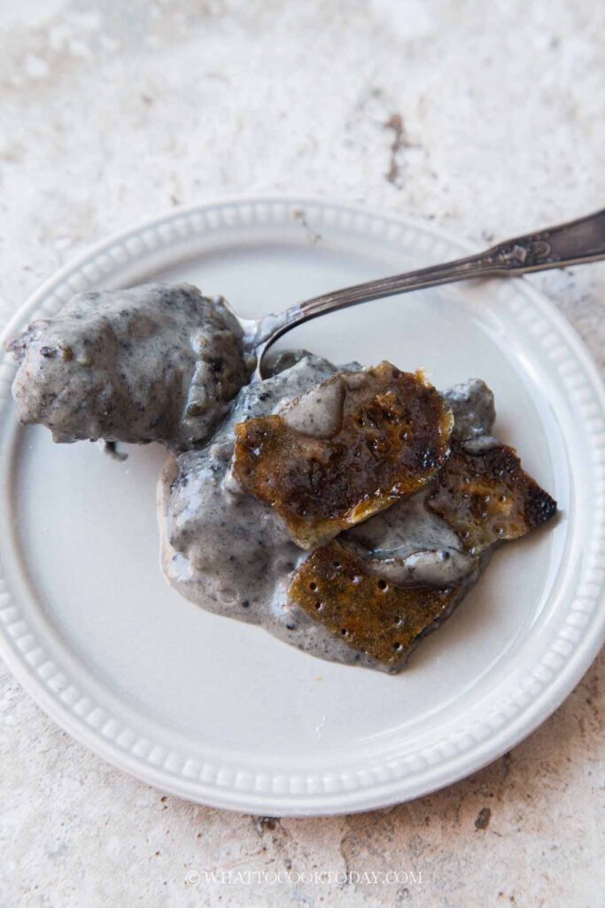 Black Sesame Rice Pudding Brulee