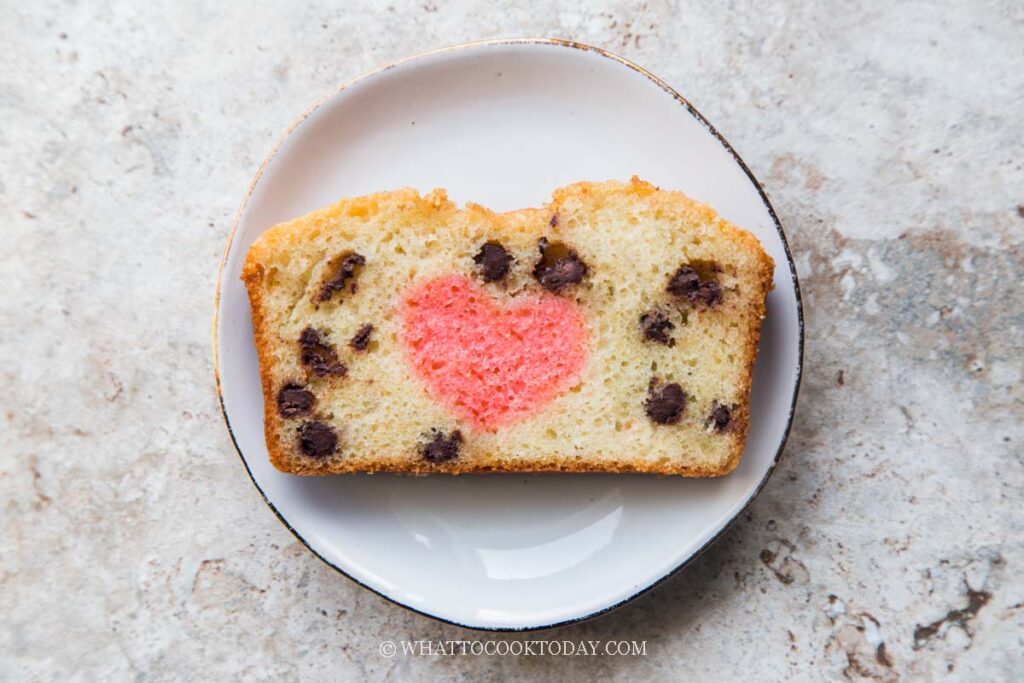 Surprise Heart Chocolate Chip Sour Cream Loaf Cake