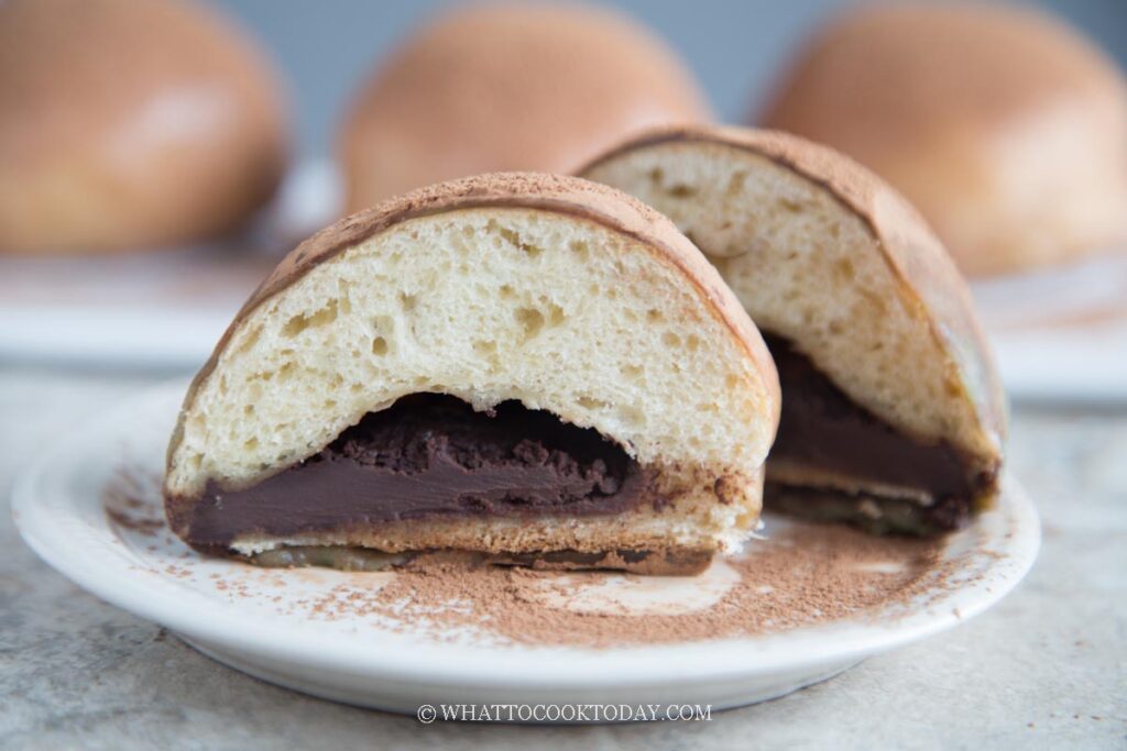 Inside-Out Mochi Chocolate Ganache Buns