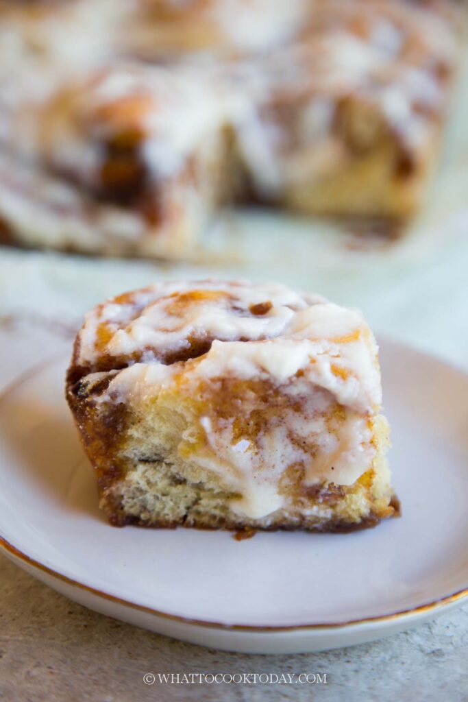 Soft Gooey Coconut Sugar Cinnamon Rolls with Cream Cheese Frosting