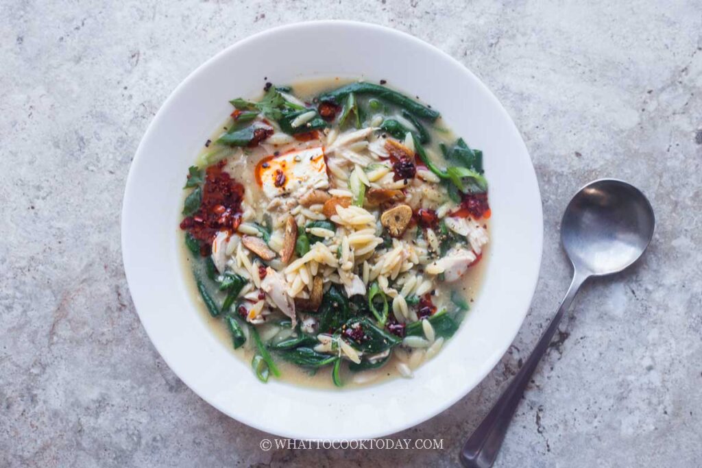 Easy Orzo Chicken Miso Soup