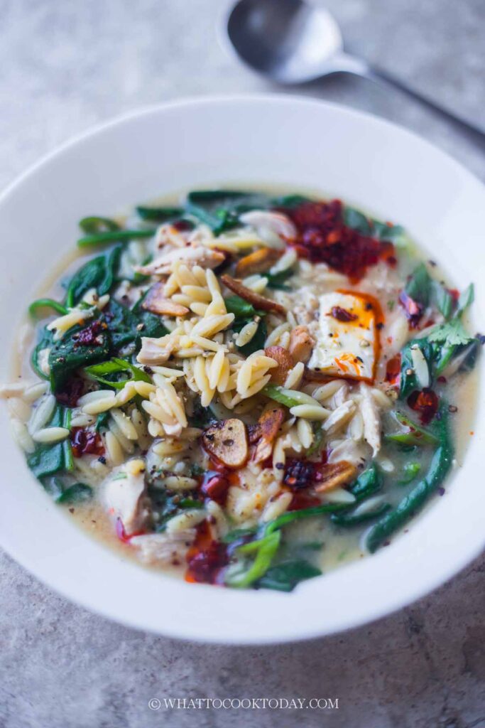Easy Orzo Chicken Miso Soup
