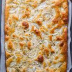 Yogurt Focaccia with Onion Garlic Butter