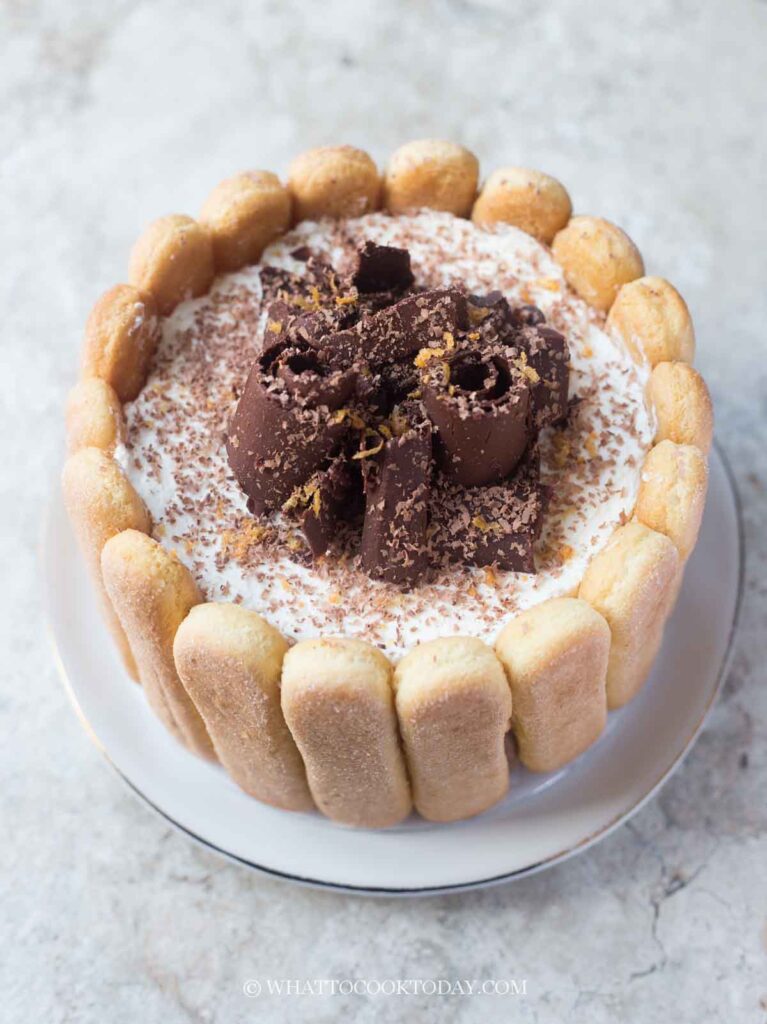 No-Bake Chocolate Orange Charlotte Cake
