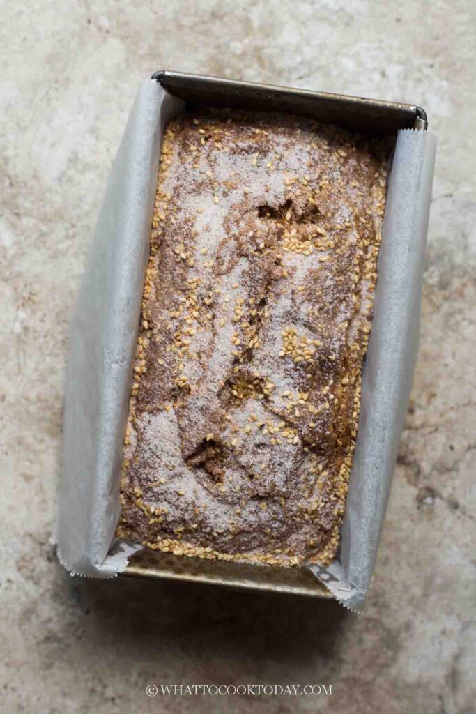 Banana Tahini Chocolate Chip Loaf Cake