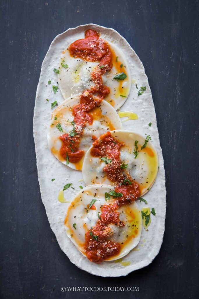 Easy Chicken Ravioli with Wonton Wrappers