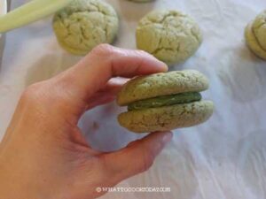 Matcha White Chocolate Sandwich Cookies