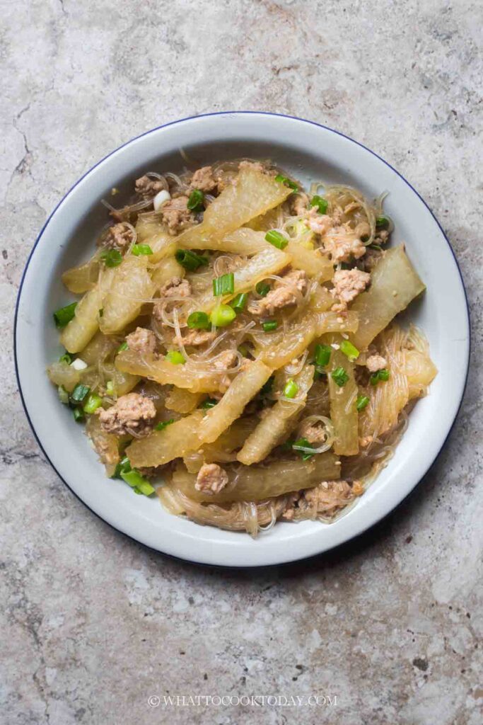 Stir-fried Winter Melon with Pork and Glass Noodles