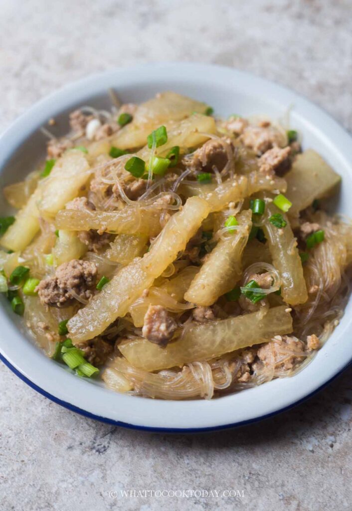 Stir-fried Winter Melon with Pork and Glass Noodles